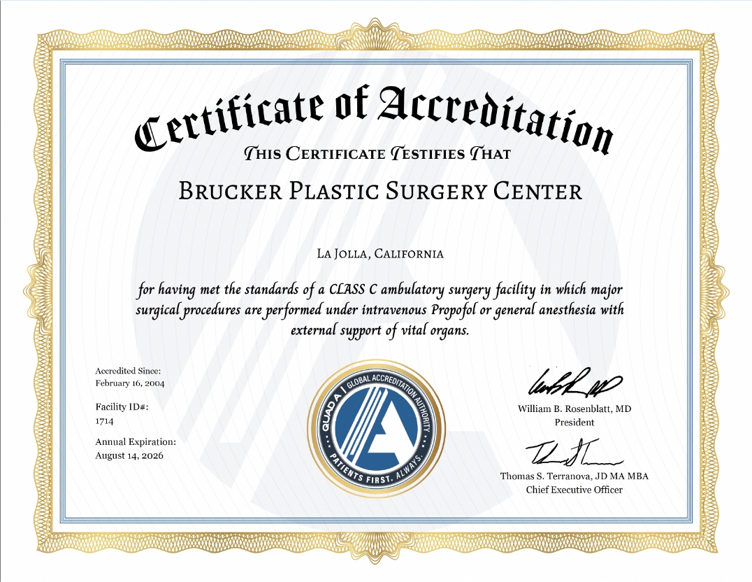 DrBrucker_Homepage_acredidation cert | Brucker Plastic Surgery